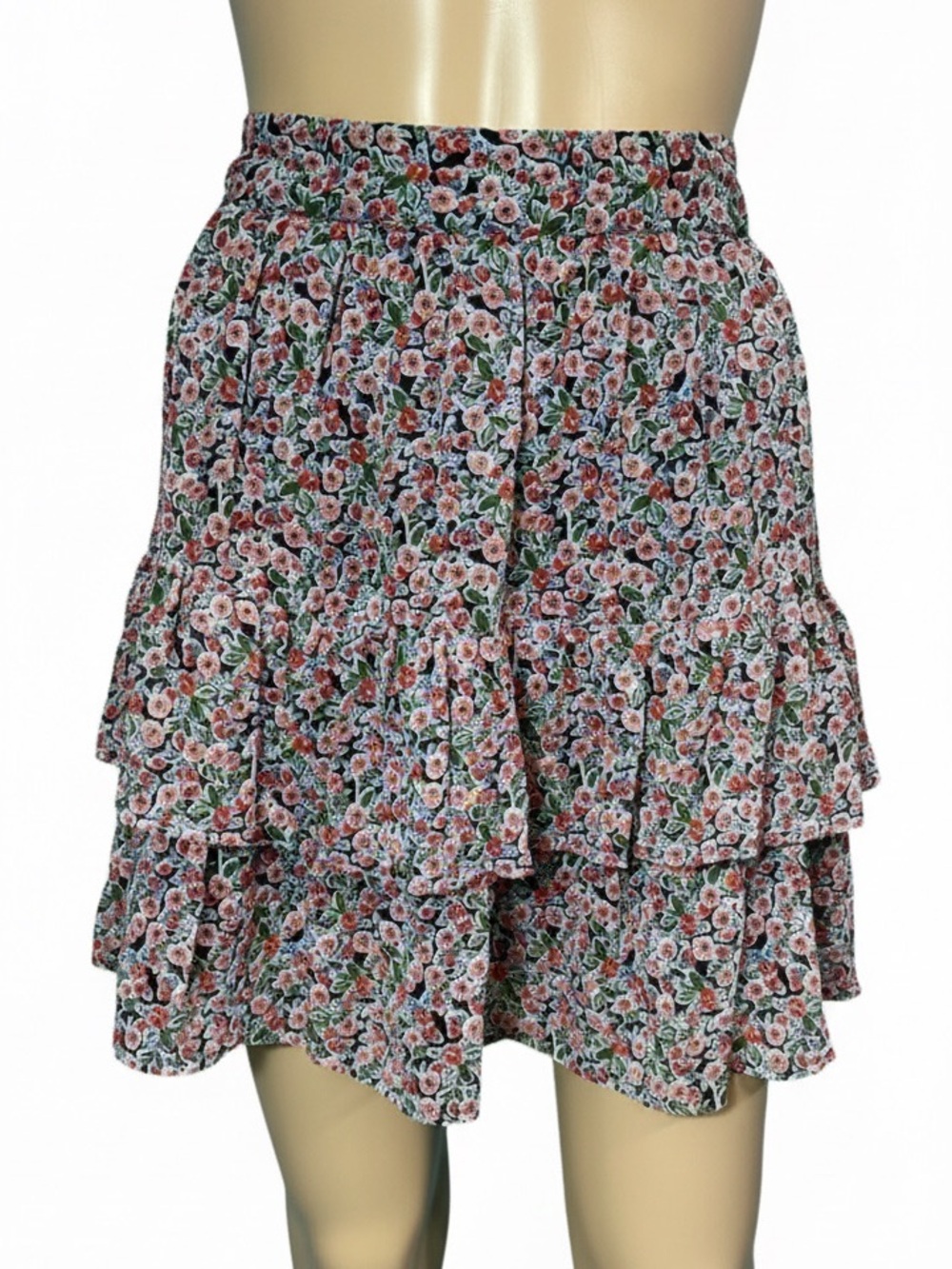 Boden Floral tiered skirt NWT